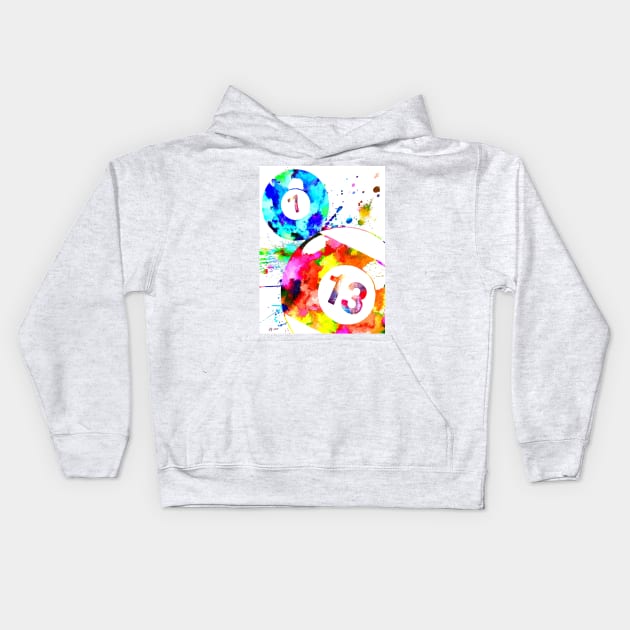 Billiard Balls Kids Hoodie by danieljanda